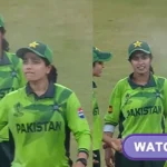 CWC 2025 (watch): Fatima Sana uses a Mid-match spray buckt to combat the invasion of insects during the Ind-W VS Pak-W game
