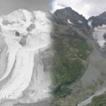 The images before and after show that the glaciers disappear before our eyes
