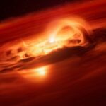 Hungry Rogue Planet swallows gas and dust at 6 billion tonnes per second